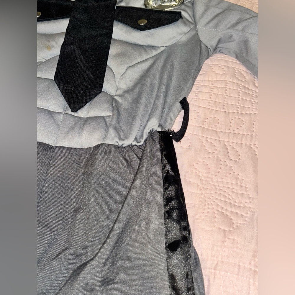 Kids Gray Police Costume Jumpsuit - Picture 6 of 9